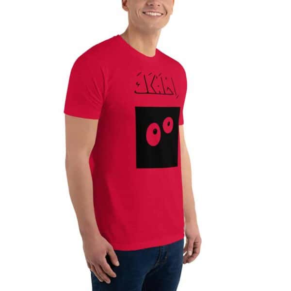 mens fitted t shirt red right front 60fbff5d464e4